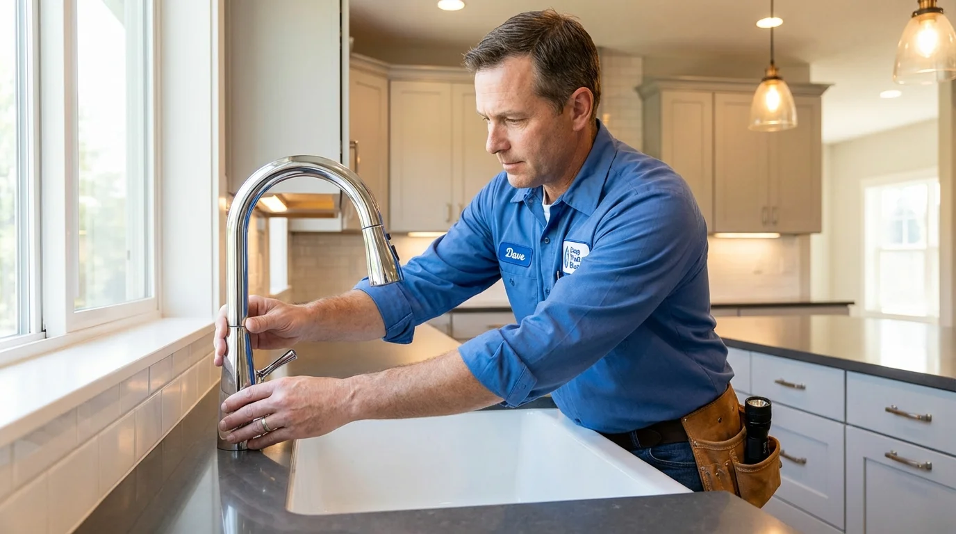 Kitchen faucet installation by Johns Plumbing LLC in Eatontown